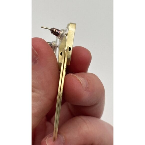 Kendra Scott Didi Disk Hammered Earrings Gold-Tone - Picture 7 of 7